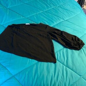 Black over the shoulder top used